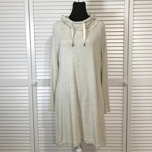 Market & Spruce Cream Soft Stretch Skye Cowl Neck Hacci Shift Dress XL